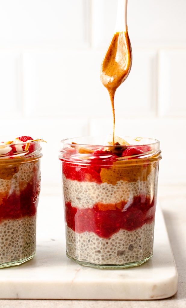 Easy Chia and Raspberry pudding. - Wooden Spoon Kitchen