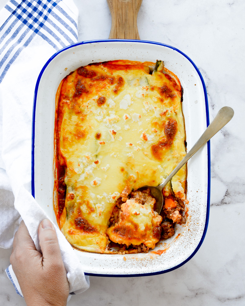 One pan courgette lasagne
